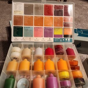 Partylite Colorful Candle Collection with Scent Guide